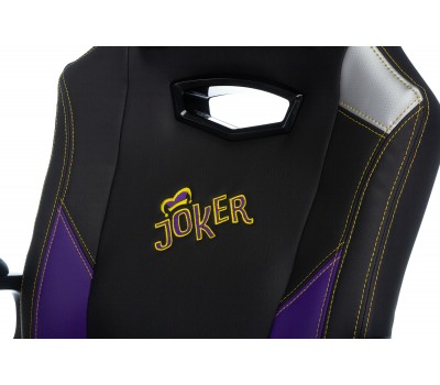 Кресло игровое Zombie HERO JOKER черный/фиолетовый эко.кожа с подголов. крестовина пластик Кресло игровое Zombie HERO JOKER черный/фиолетовый эко.кожа с подголов. крестовина пластик