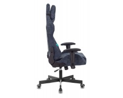 Кресло игровое Zombie VIKING KNIGHT Fabric синий Light-27 с подголов. крестовина металл-foto3