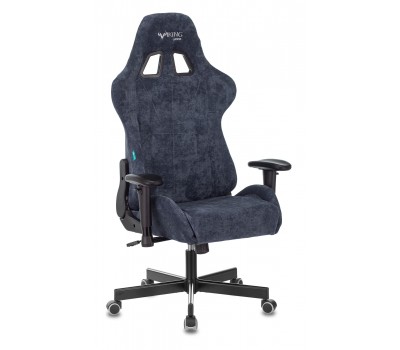 Кресло игровое Zombie VIKING KNIGHT Fabric синий Light-27 с подголов. крестовина металл