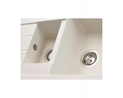 Кухонная мойка MODENA 1,5B1D WHITE ALABASTER KUPPERSBERG-foto3