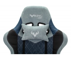 Кресло игровое Zombie VIKING 7 KNIGHT Fabric голубой текстиль/эко.кожа с подголов. крестовина металл-foto7