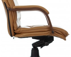 Кресло руководителя Бюрократ T-9927WALNUT горчичный кожа крестовина металл/дерево-foto9