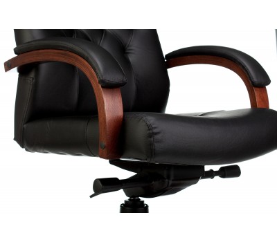 Кресло руководителя Бюрократ T-9928WALNUT черный кожа крестовина металл/дерево Кресло руководителя Бюрократ T-9928WALNUT черный кожа крестовина металл/дерево