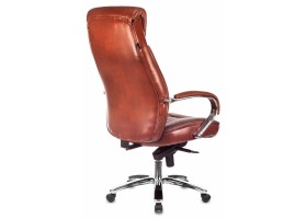 Кресло руководителя Бюрократ T-9922SL светло-коричневый Leather Eichel кожа крестовина металл хром-foto4