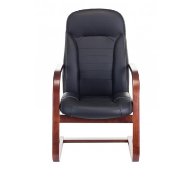 Кресло Бюрократ T-9923WALNUT-AV черный кожа полозья дерево Кресло Бюрократ T-9923WALNUT-AV черный кожа полозья дерево