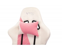 Кресло игровое Zombie VIKING X Fabric белый/розовый с подголов. крестовина пластик-foto10