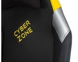 Кресло игровое Zombie HERO CYBERZONE PRO черный/желтый эко.кожа с подголов. крестовина пластик-foto10
